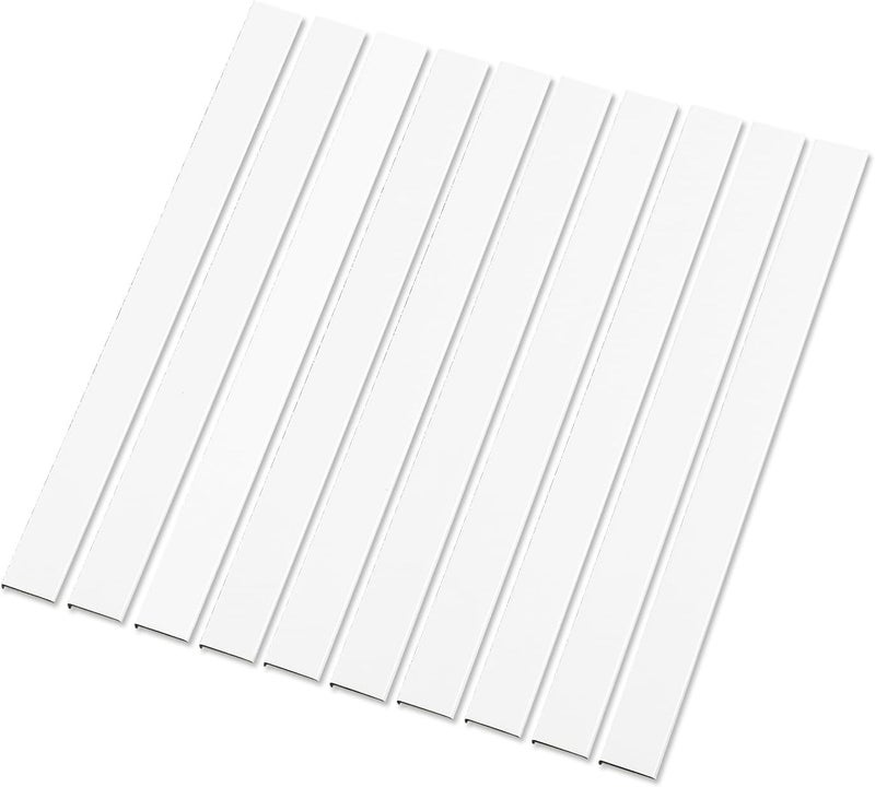 Tilingview 10 Pcs Peel and Stick Tile Trim Edge, Self-Adhesive 12" PVC Molding Edging for Kitchen Backsplash (White) - Image 4